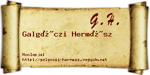 Galgóczi Hermész névjegykártya
